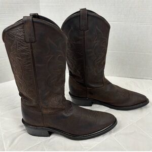 Men's Classic Brown Leather Western Boots